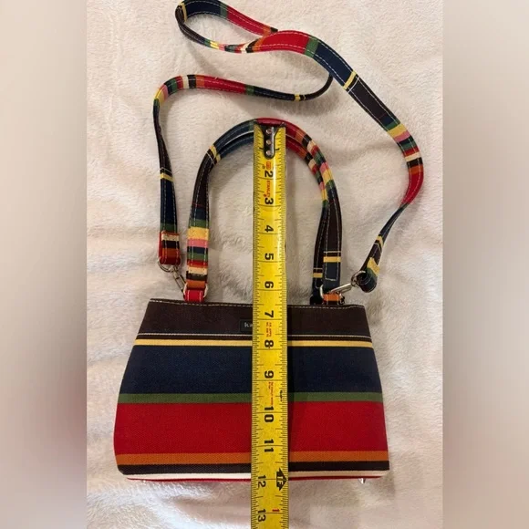 Kate Spade New York Multicolor Striped Hand Bag Shoulder Bag Small Preowned - Picture 4 of 8